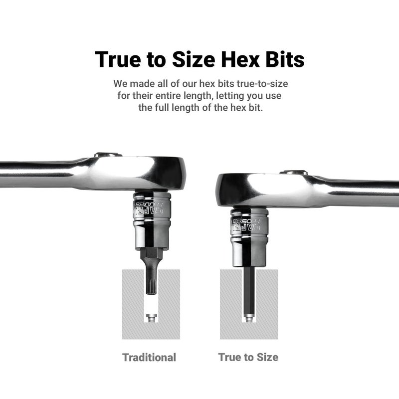 Capri Tools أداة كابري 3-0546 مقبس بت سداسي 19 مم، 1/2 بوصة، مقياس - Image 5